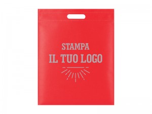 SHOPPER TNT ROSSA MANICO FAGIOLO